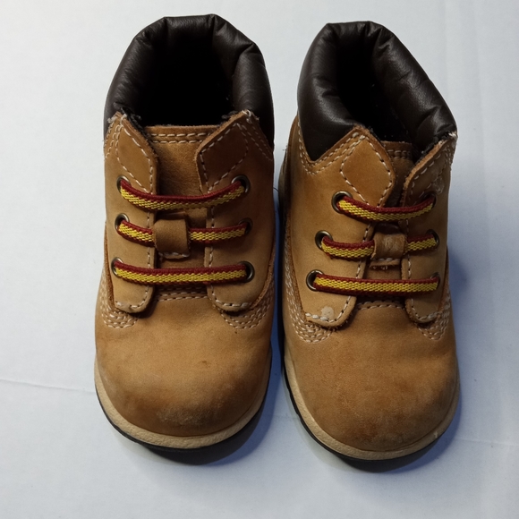 Timberland Other - Timberland tan suede lace up infant baby boots 3